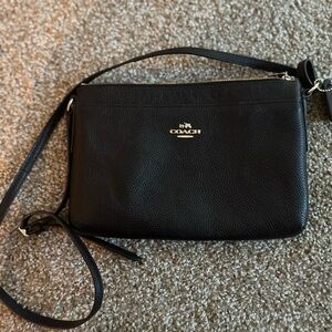 Coach Black Crossbody Bag with Gold Logo